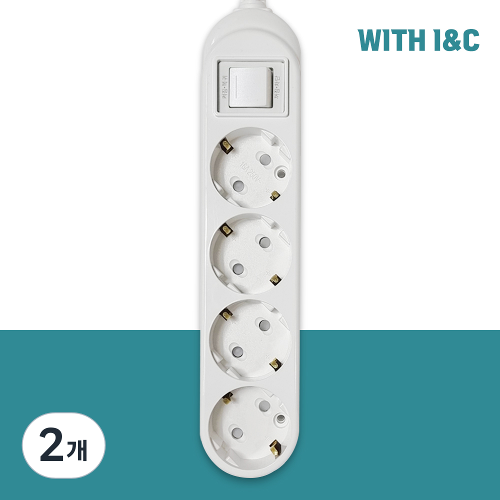 위드아이엔씨 국산 과부하차단 통합스위치 멀티탭 절전형 4구 WI-MC1041 18,600원