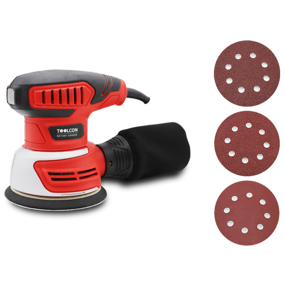 툴콘 샌딩페이퍼 10매포함구성 240W 전기 원형샌더 125mm 센더기 TCS-240, 1개 41,800원