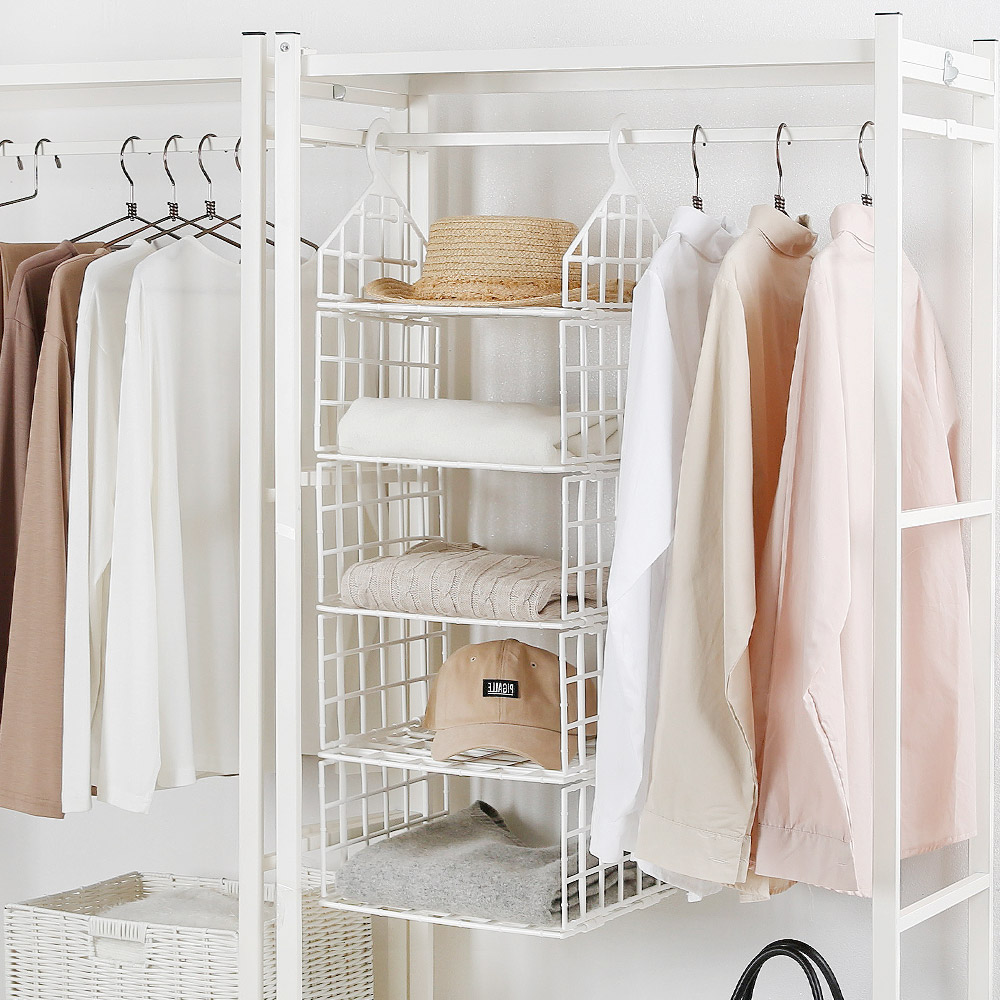 홈앤하우스 옷장안 선반행거 소4단, 아이보리, 1개 12,310원