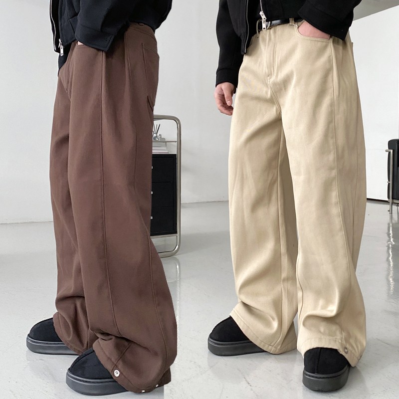 올멋 숏/기본/롱 S-2XL 빅사이즈 절개 옆셔링 벌룬핏 와이드 코튼 바지 팬츠 29,900원