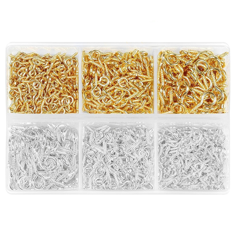 코히모 DIY 9자 나사고리 키링 부자재 800p 세트 5W0402, 1개, 골드, 실버 8,500원