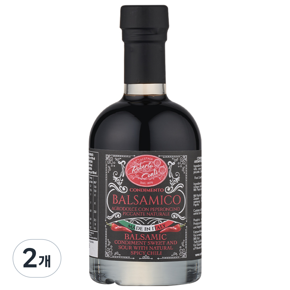 로베르토 발사믹 식초 칠리, 2개, 250ml 57,600원