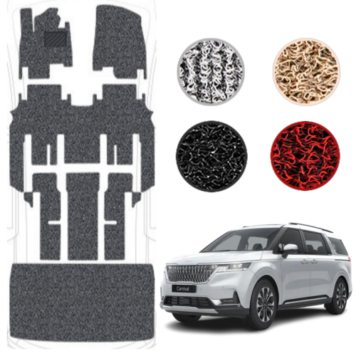 4세대 KA4카니발 코일매트 확장형 풀세트, 블랙, KA4카니발9인승(컴포트옵션O) 99,000원