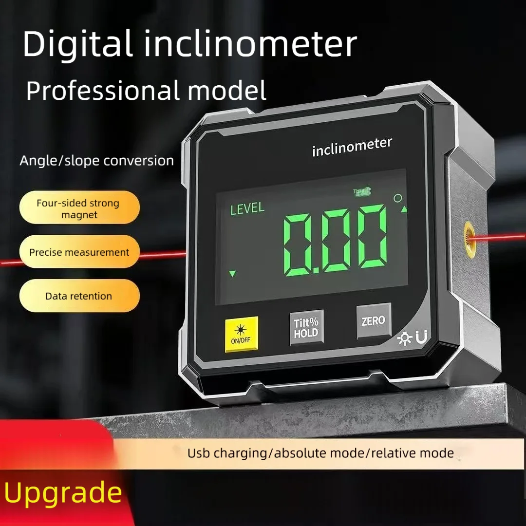 티에이치 목공 도구 2면  4면 자석 레이저 레벨기 거리측정기 줄자 수평기 경사계 디지털 각도 측정기 기울 22,100원