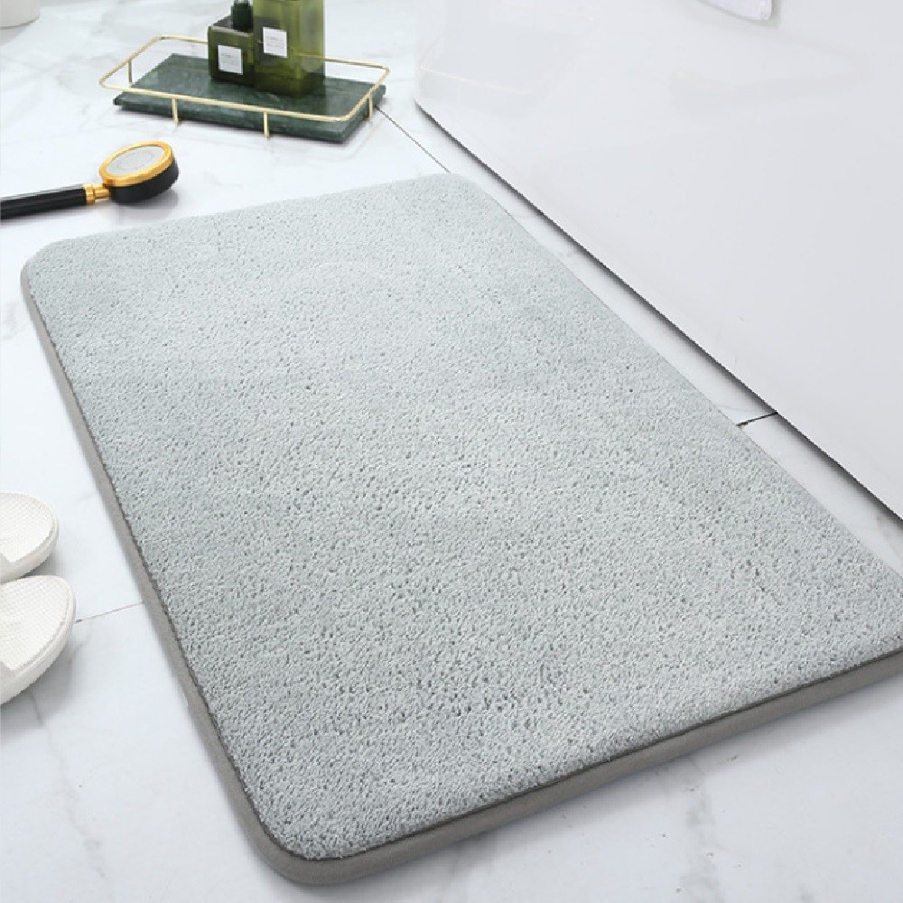 리브온 폭신 욕실 발매트 미끄럼방지 물흡수 화장실 바닥매트, 연회색 4,900원