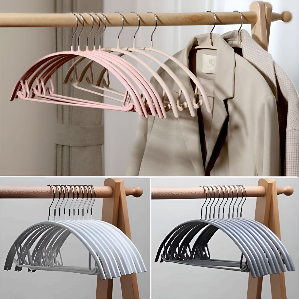 어깨안나오는옷걸이 논슬립 어깨뿔방지 옷늘어남방지 PVC 옷걸이 5color 12,000원