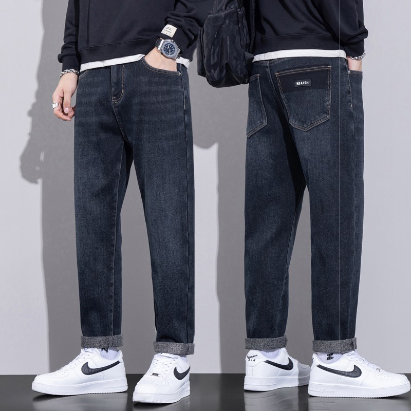 wassup 남자 청바지 추동 와이드 일자 스판 남자 바지 빅사이즈 청년 캐주얼 테이퍼드청바지 29,960원