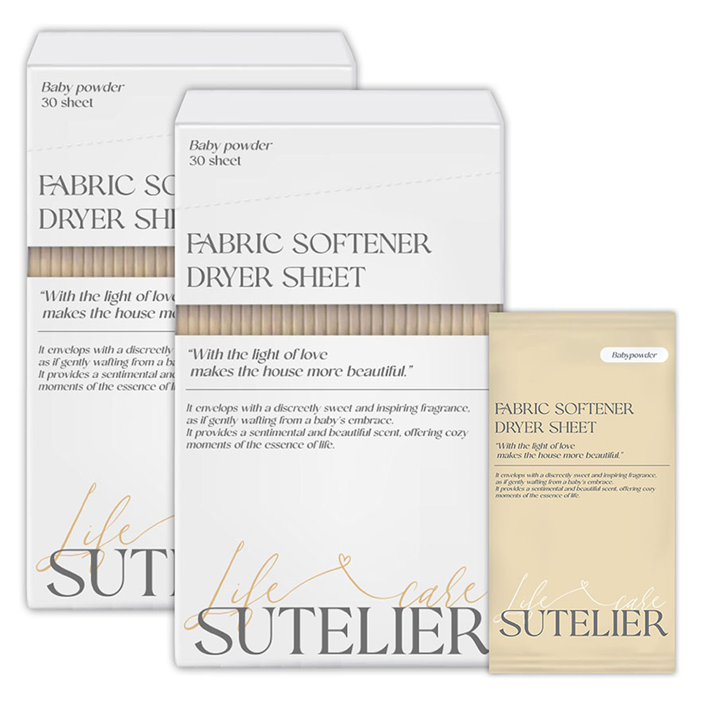 수뜰리에 에센스 건조기시트 섬유유연제 베이비파우더향 본품, 2개, 30개입 17,900원