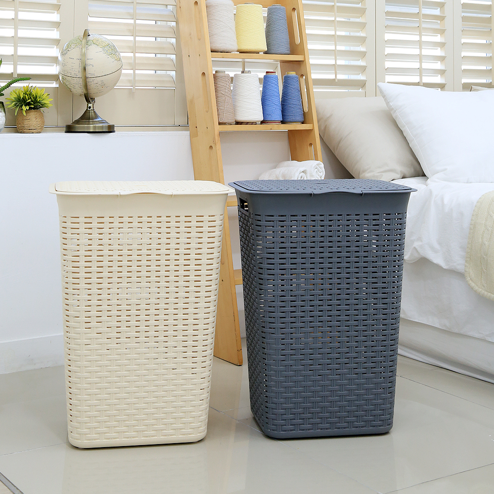 엠리빙 아누 라탄 대용량 손잡이 빨래 바구니 60L 2종 세트, 아이보리 + 그레이 40,900원