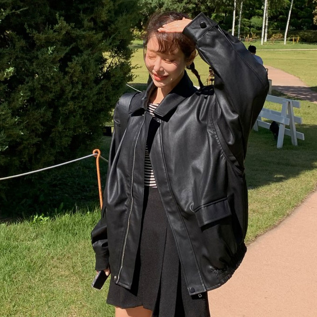 떳다그녀 몰리 오버핏 레더 자켓 59,800원