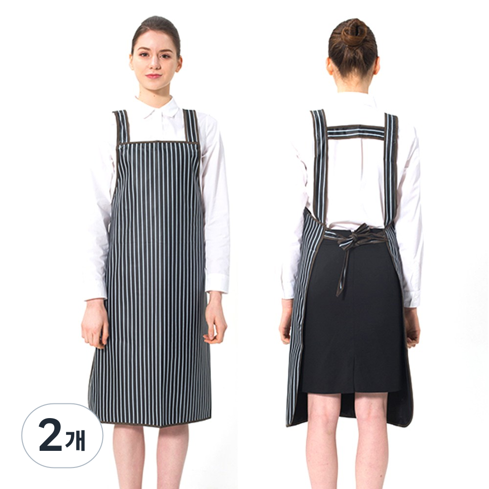 매쉬 줄무늬 H형 방수 앞치마 (중), 검정색(PO-3030), 2개 19,390원