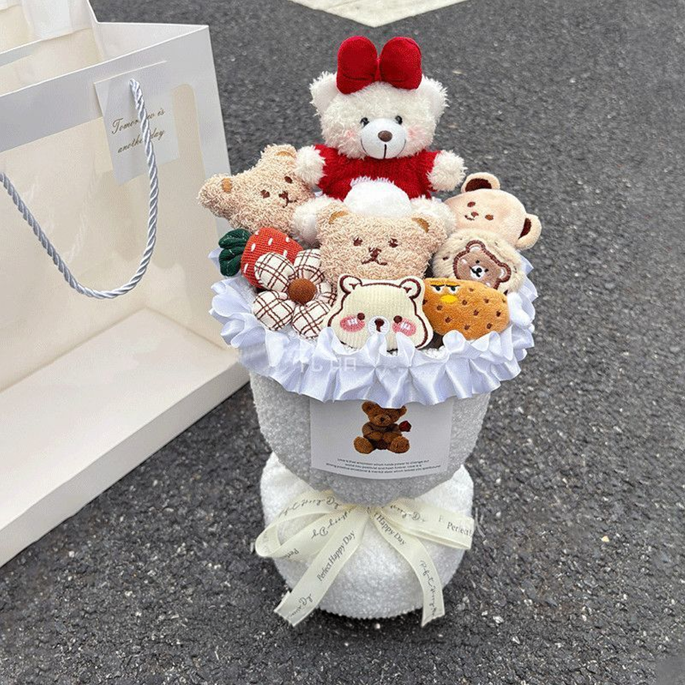 베러브라이트 유치원 졸업식 인형 꽃다발, 1개, 화이트 19,900원