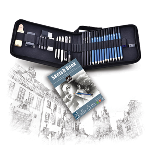 더조흔 고급 스케치 펜슬 드로잉 스케치북포함, 1개 21,870원