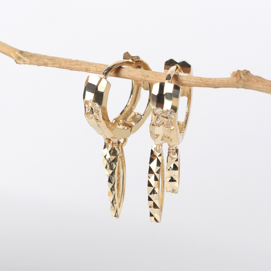 오로프 전체 14K 금 플러터 원터치 링귀걸이 1쌍 (GX1-4357-LE) 514,920원