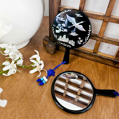 오늘놀이 전통 자개 아크릴 손거울 반짝반짝 스티커 포함 DIY 키트 나전칠기 KC인증, 1개 2,800원