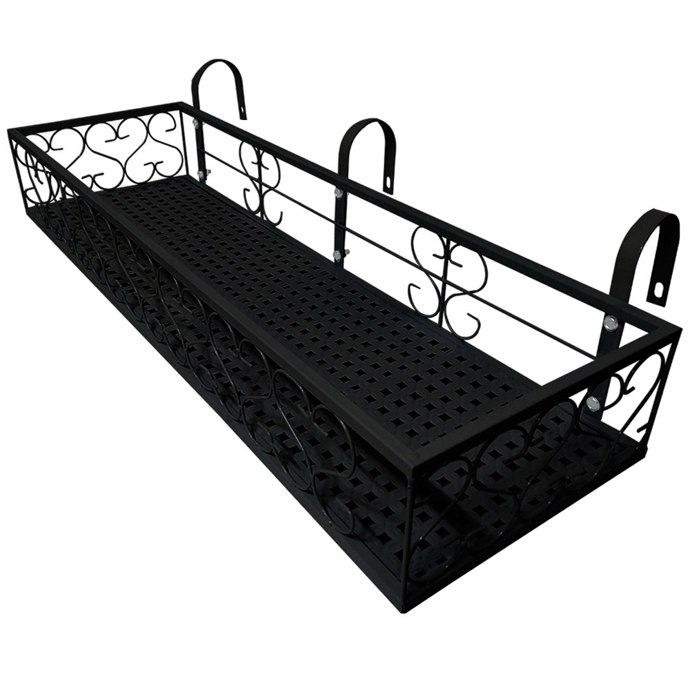 모칸도 베란다 화분걸이 난간 화분걸이대 (고층 직각형 80x25cm) 난간용 고리, 고층_직각형_80X25_블랙, 1개 28,970원