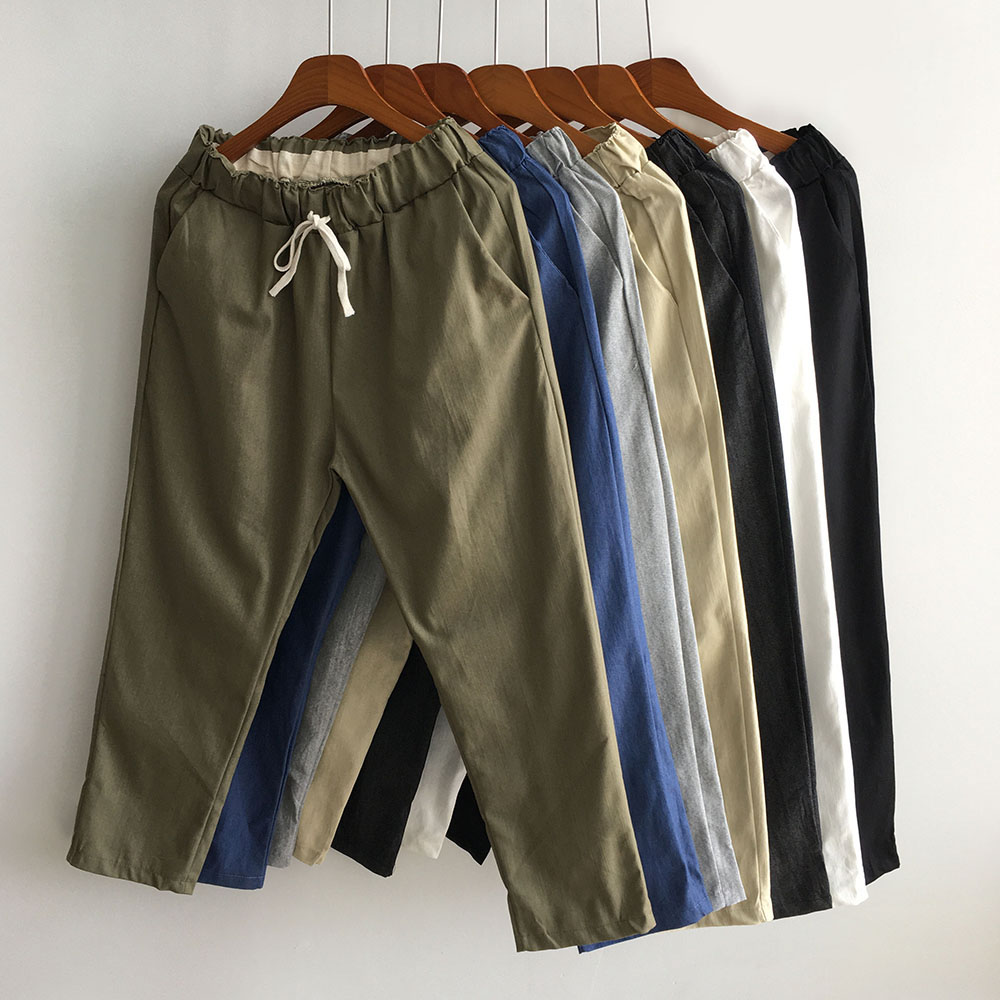 황제패밀리 여름용 시원한 남자 데일리 린넨 밴딩 바지 13,530원