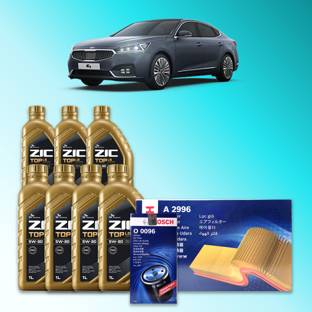 올 뉴 K7 (YG) 2.2 디젤 엔진오일세트 SK 지크 탑 LS 5W30 (ZIC TOP LS) 123,200원