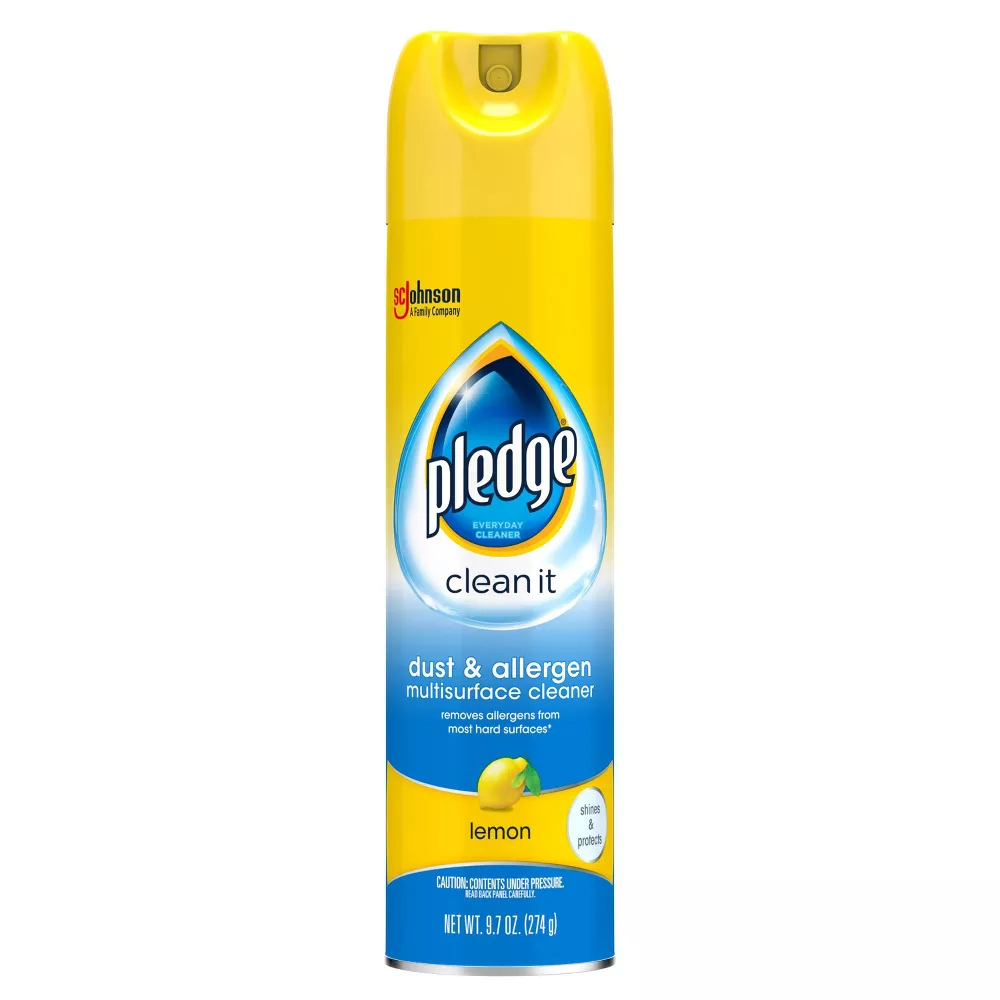 PLEDGE 프레지 먼지, 알레르기 제거 다목적 세정제 스프레이 레몬향 274ml, Pledge Multisurface Cleaner 13,980원