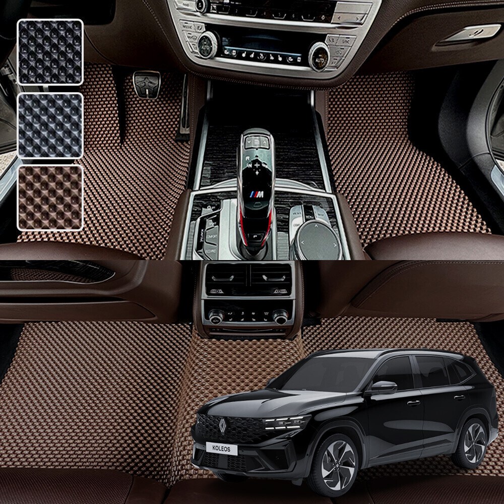 DXSOAUTO 뉴 르노 그랑 콜레오스 (가솔린 4륜 전용) 3D 엠보싱 차세대 고무매트 1열2열 세트, 블랙, 222_2 그랑 콜레오스 4륜-가솔린전용 59,000원