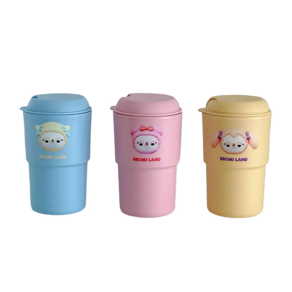 뽀미랜드 리유저블 텀블러 친환경 답례품 단체선물, 1개, 350ml, 블루+핑크+옐로우 22,500원