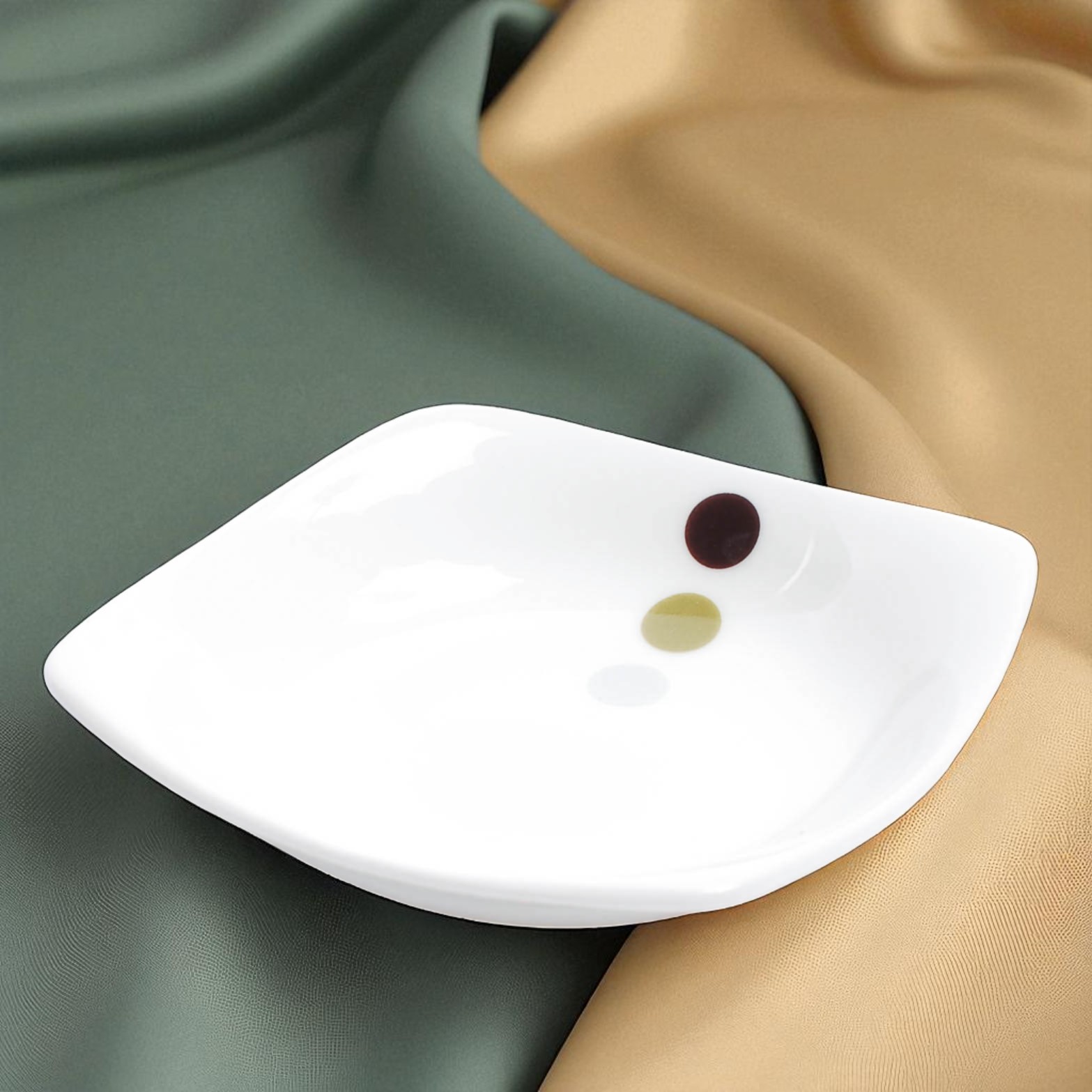 어바웃리빙 본차이나 사각찬기 소형 11.5cm 딥플레이트, 1개, 올리브 5,600원