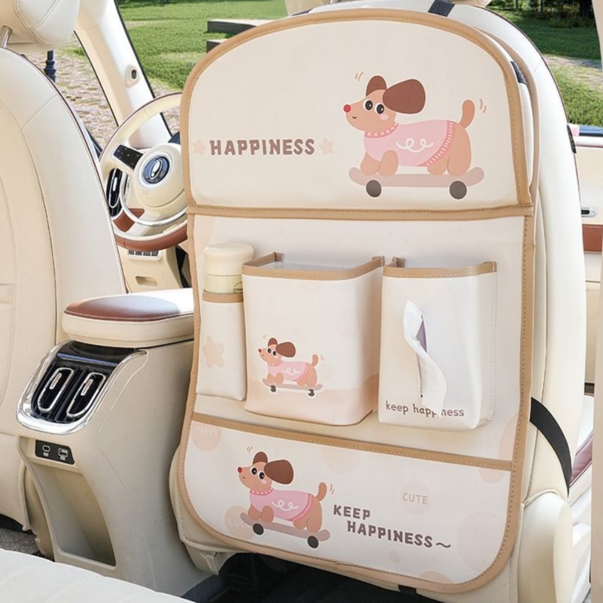 토몽 카시트 테이블 킥커버 멀티 수납함 컵홀더 트레이 유아 어린이용 차량용, 1개, 강아지 25,900원