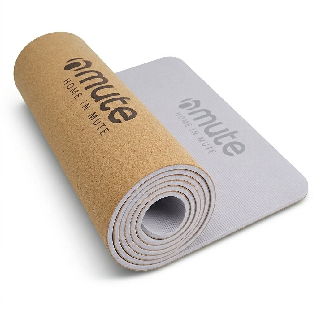 뮤트 요가매트 TPE 천연 코르크 두꺼운 미끄럼방지 필라테스매트, 그레이, 1개 31,900원