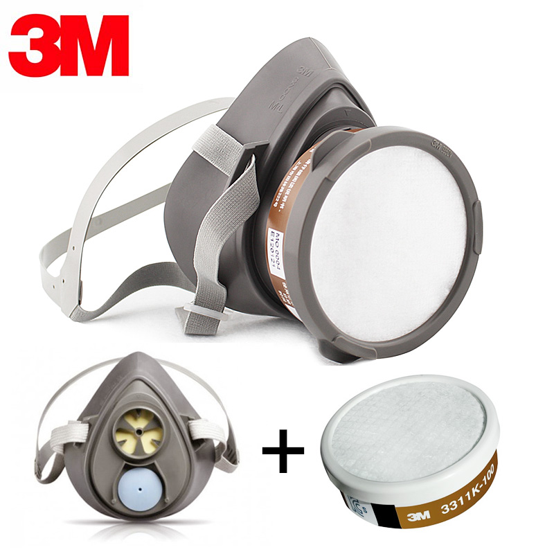 3M 단구형 면체 방독면 3200+정화통 3311K-100 세트, 1개 18,500원