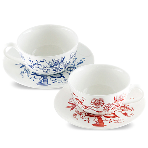 마쯔오카 국산 쯔비벨무스터 Blue Red 홍찻잔 2인조세트 40,550원