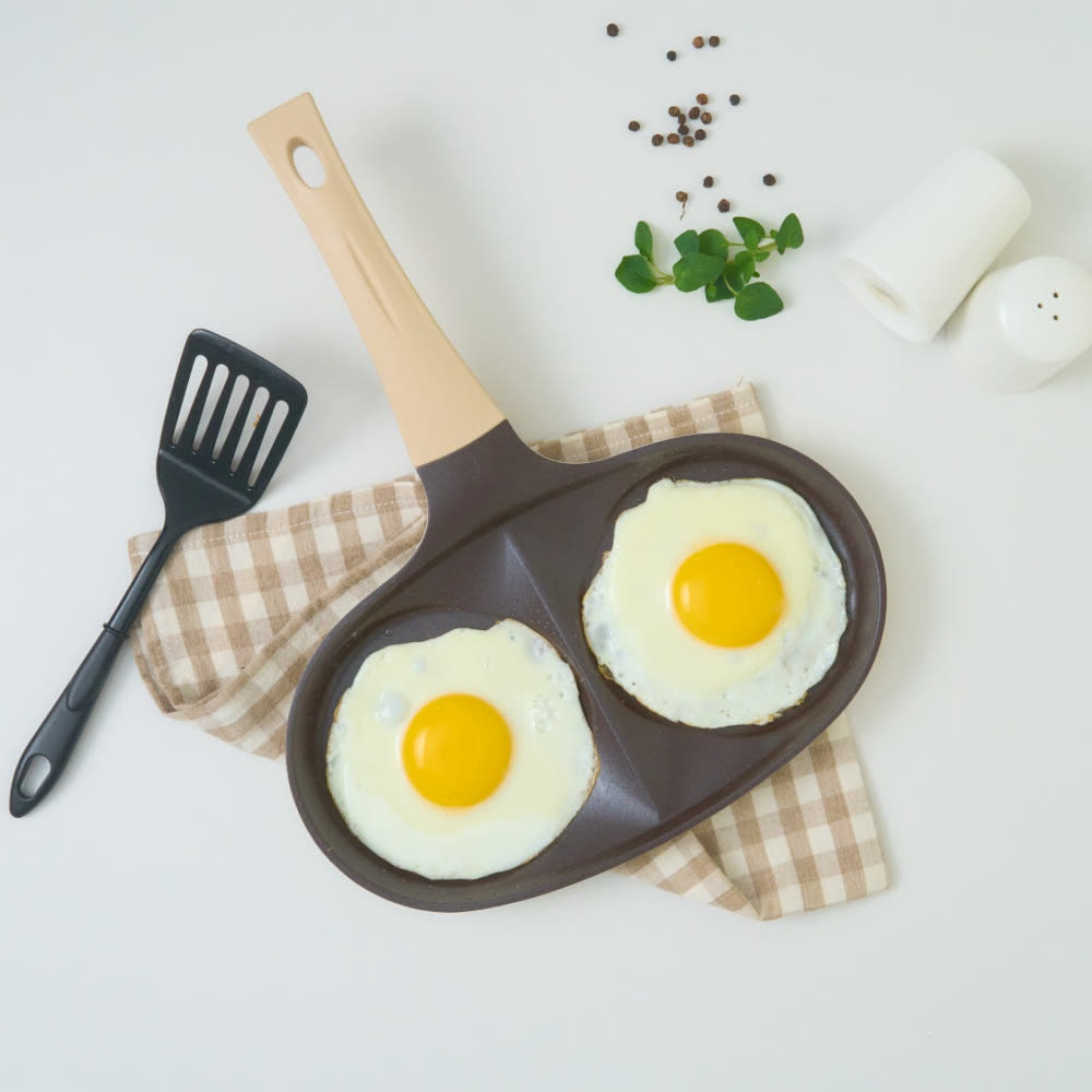 자이글 블룸 인덕션 겸용 국산 2구 에그팬 계란 후라이팬, 1개, 34cm 43,000원