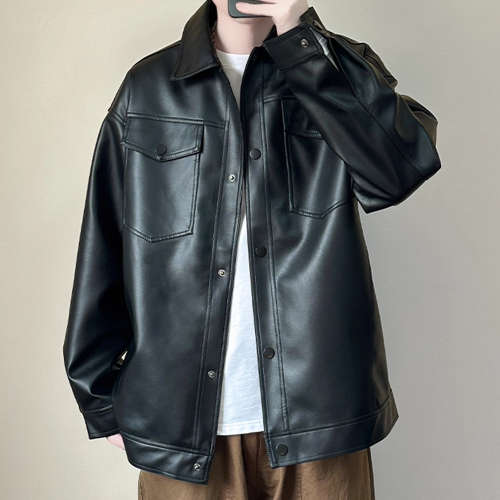 Amlition 남자 캐주얼 PU재질 가죽자켓 29,800원