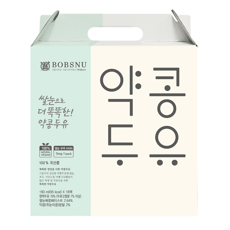 서울대밥스누 쌀눈으로 더 똑똑한 약콩두유, 190ml, 16개 16,960원