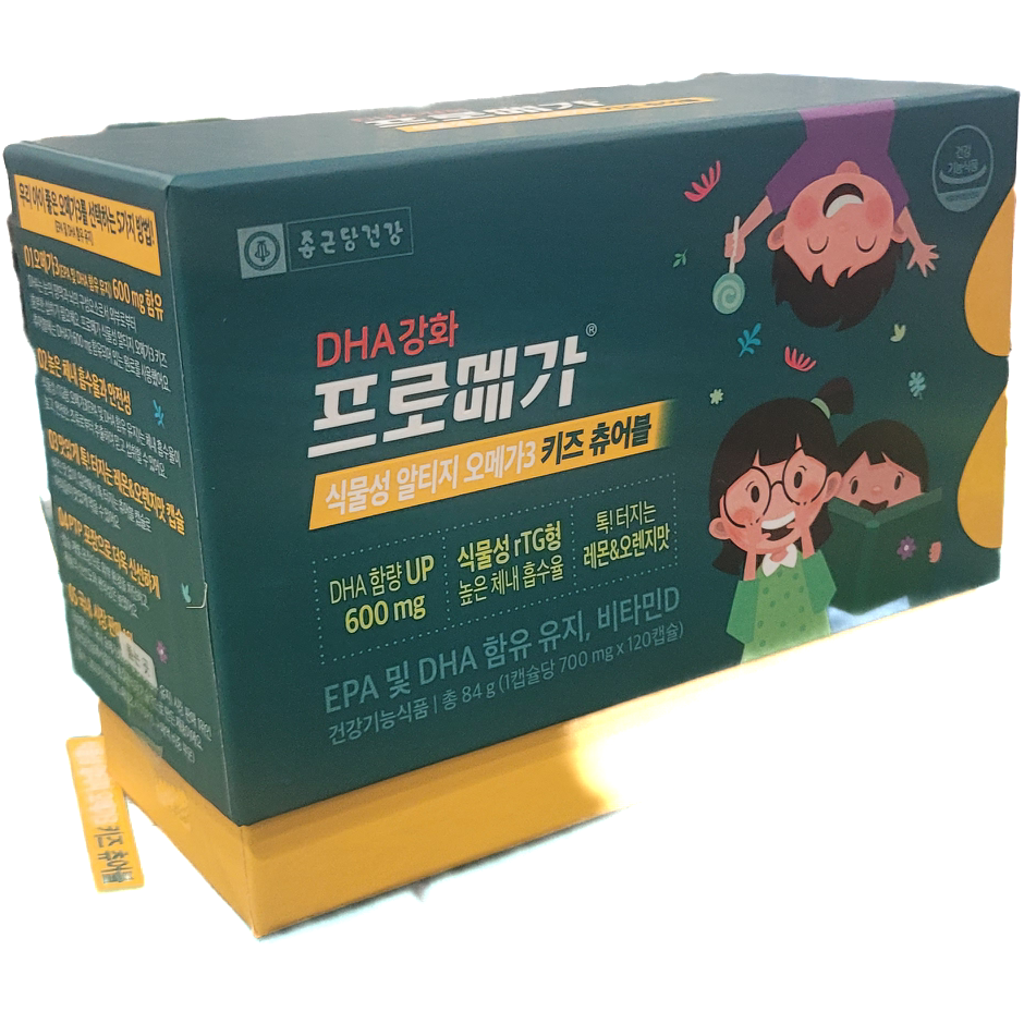 종근당건강 프로메가 식물성 알티지 오메가3 키즈 츄어블, 1개, 120정 37,500원