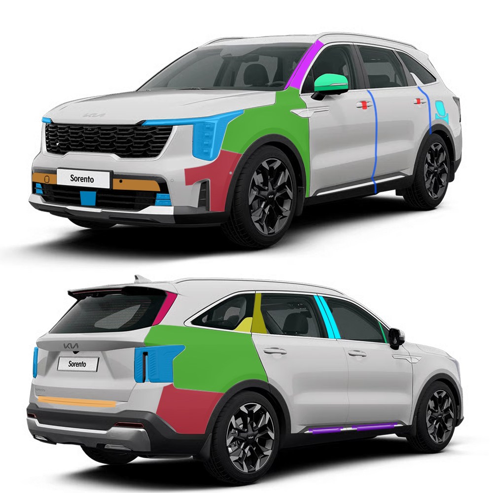 스킨엑스 쏘렌토 MQ4 페이스리프트 외장필수패키지D PPF 차량보호필름 366,000원