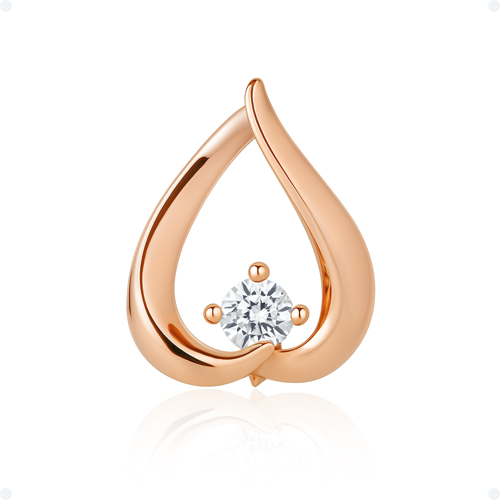 쥬넬 14K 히트메 물방울 눈물 라인 큐빅 금 팬던트 86,400원