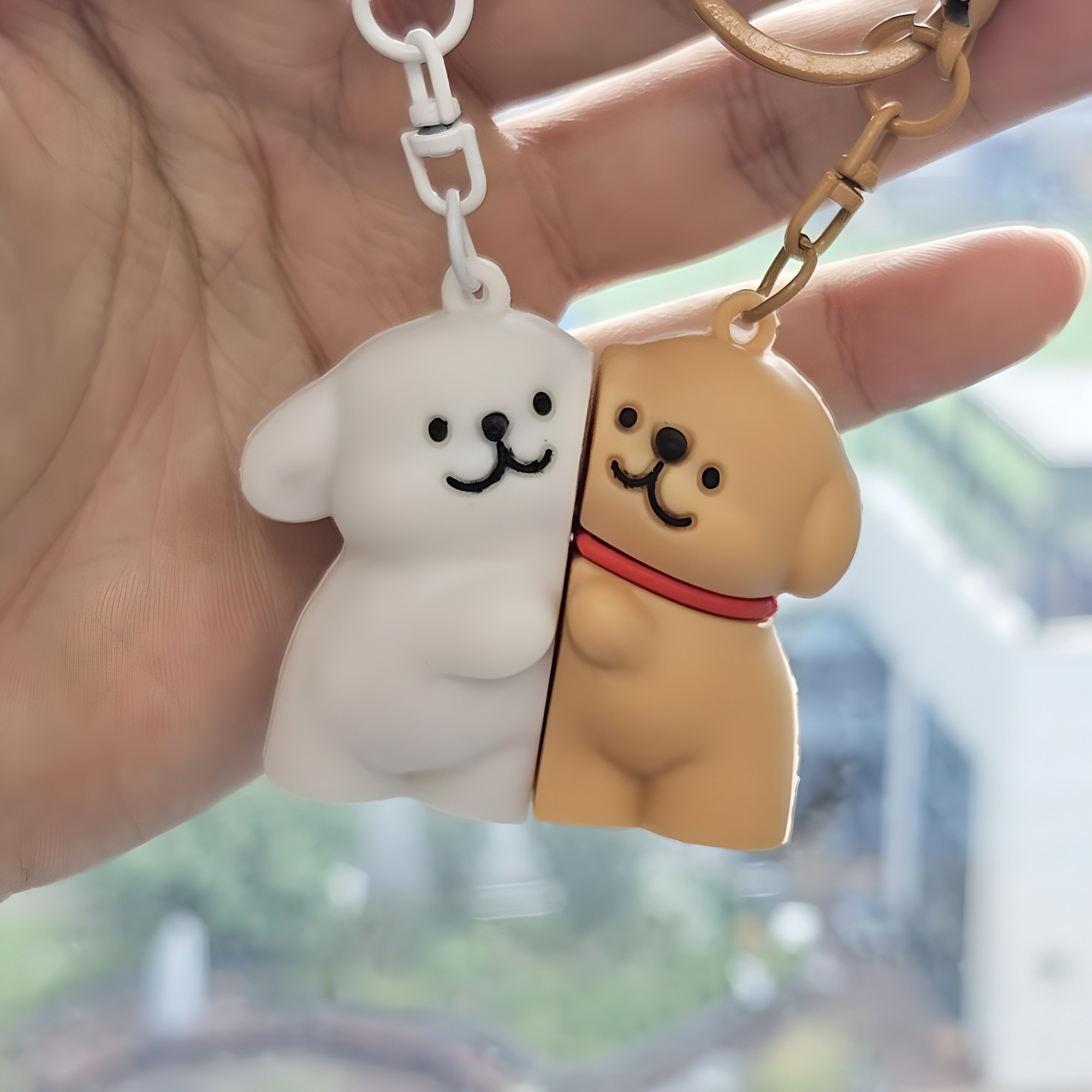 강아지 커플 자석 키링, 1개 2,500원
