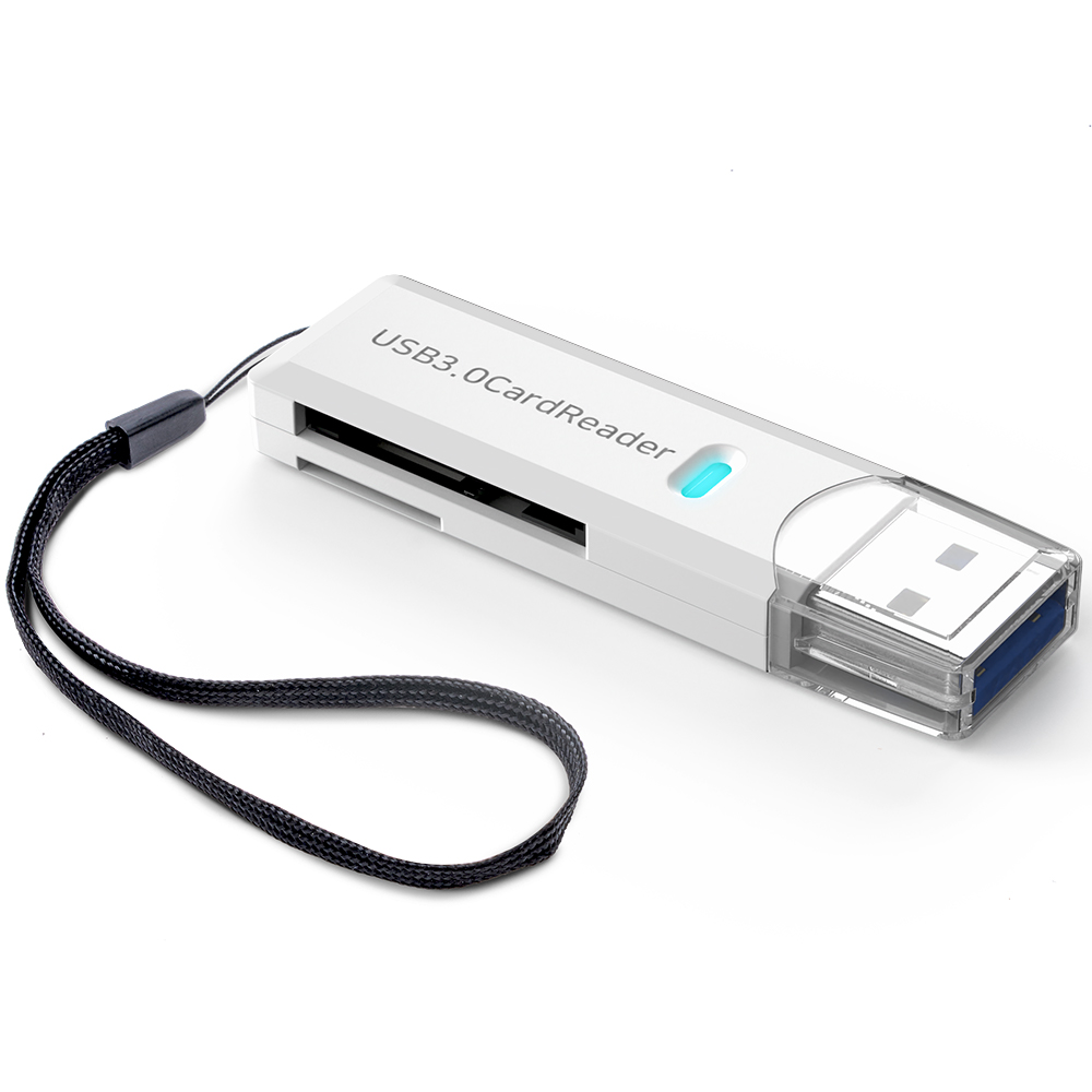 구스페리 USB 3.0 SD / TF 카드 리더기, 단일상품, 화이트, 1개 4,000원