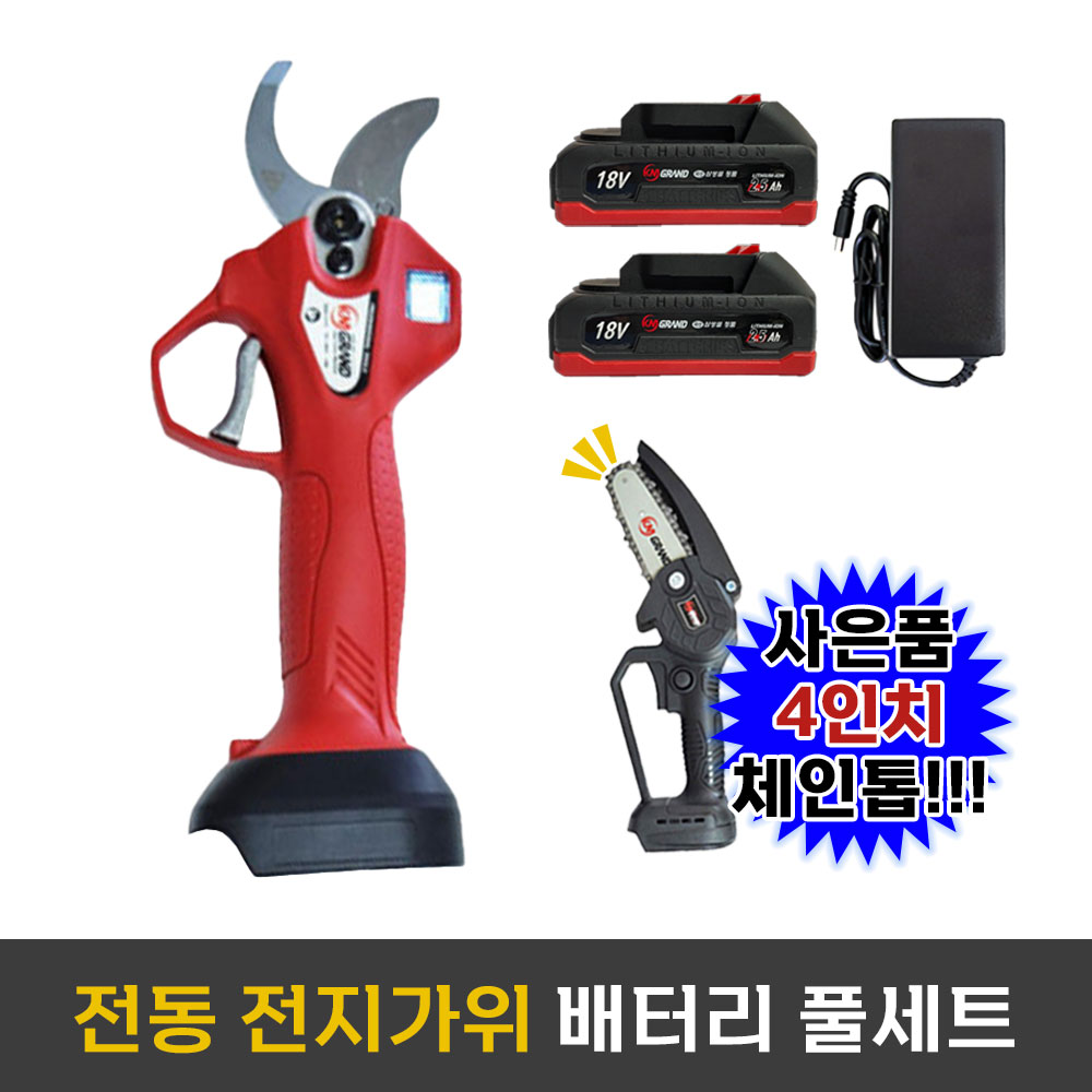 무선 충전 자동 전지 가위 RLP20P 전정 과수원 4인치 미니톱 배터리 포함 풀세트 295,500원