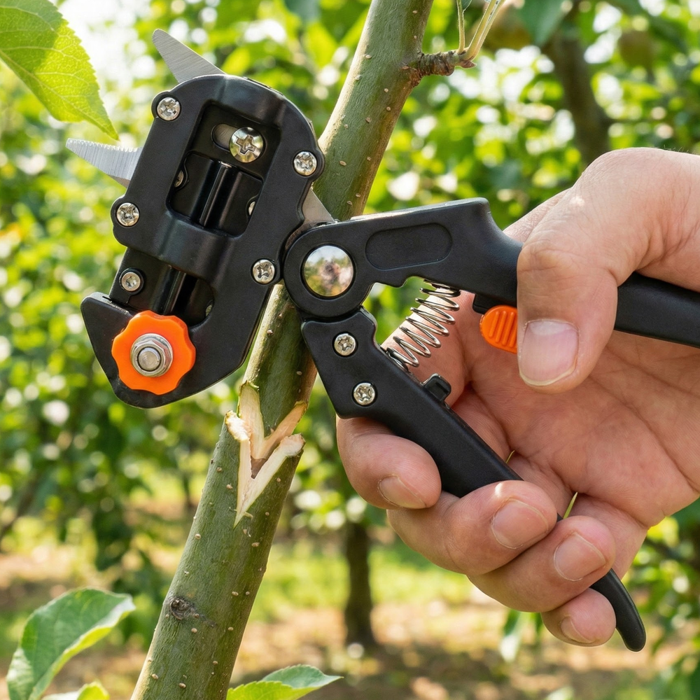 [전문가용] 3in1 만능 접목가위 전지 나무접붙이기 묘목 과수원 농업용 가위, 1개 14,800원