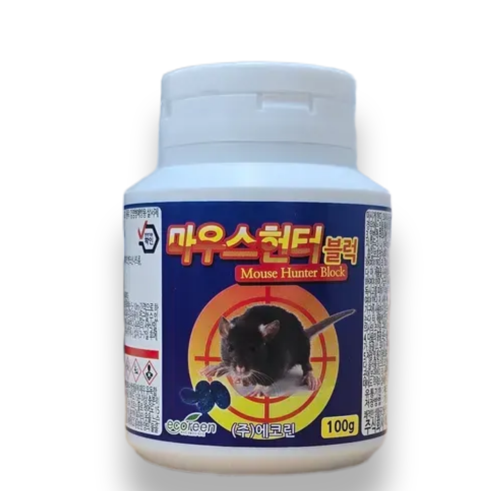 마우스헌터블럭 100g 블럭형 쥐약 4,500원