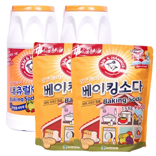 천연 세제 암앤해머 베이킹소다 (400g+1.5kg+600g) 세트, 2세트, 2.5kg 21,900원