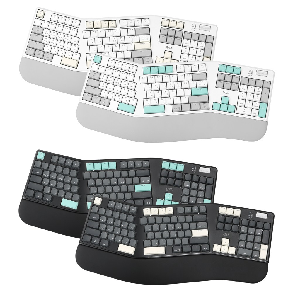 지클릭커 오피스프로 인체공학 로우키 저소음 무선 블루투스 풀윤활 기계식 키보드 EK500 148,000원