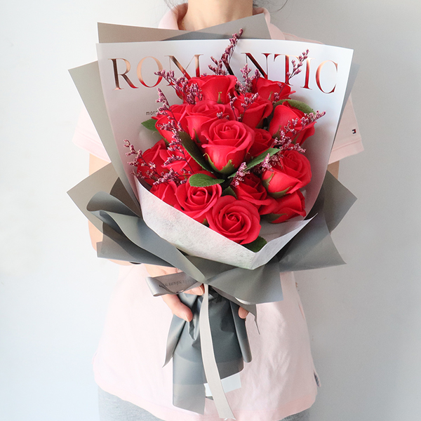 [모리앤] 로맨틱 프리저브드 비누꽃 장미 20송이 꽃다발 5Color 23,800원