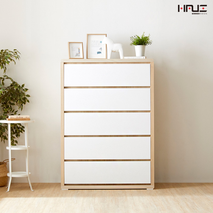 [보루네오] 엘리브 뉴빅 1000 5단 빅 서랍장 hw033-1, 오크화이트 225,000원