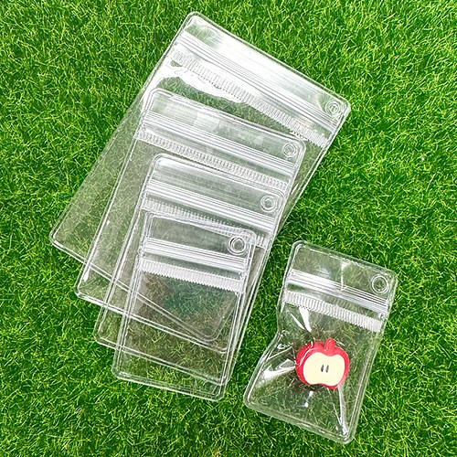 싼비즈 [9-880]지퍼백키링 키링부자재 미니지퍼백 투명 (키링용) ,1개 120원