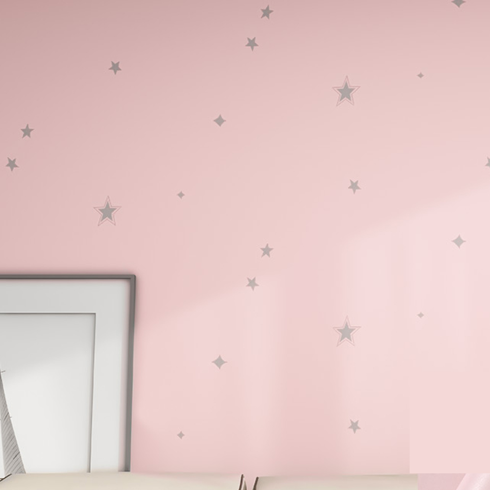 아리아스토어 풀없이 붙이는 벽지 폭60cm x 5m 셀프 도배 인테리어 단열벽지 오염방지 곰팡이방지, 핑크스타 10,800원