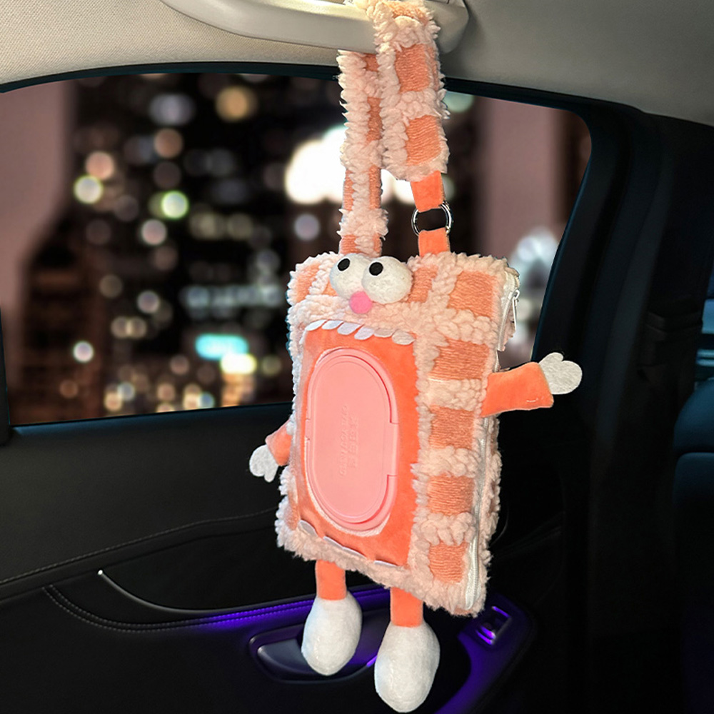 도림 세로형 귀여운 땡글이 파우치 커버 물티슈 케이스, 핑크, 1개 15,900원