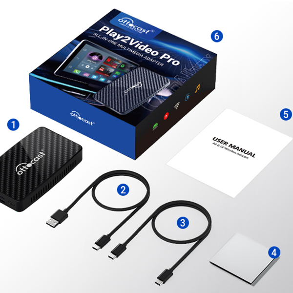 넷플릭스가능 OTTOCAST Play2Video Pro Android Ai Box 내장 YouTube Netflix Tiktok IPTV 유선 자동차 액세서리 74,220원