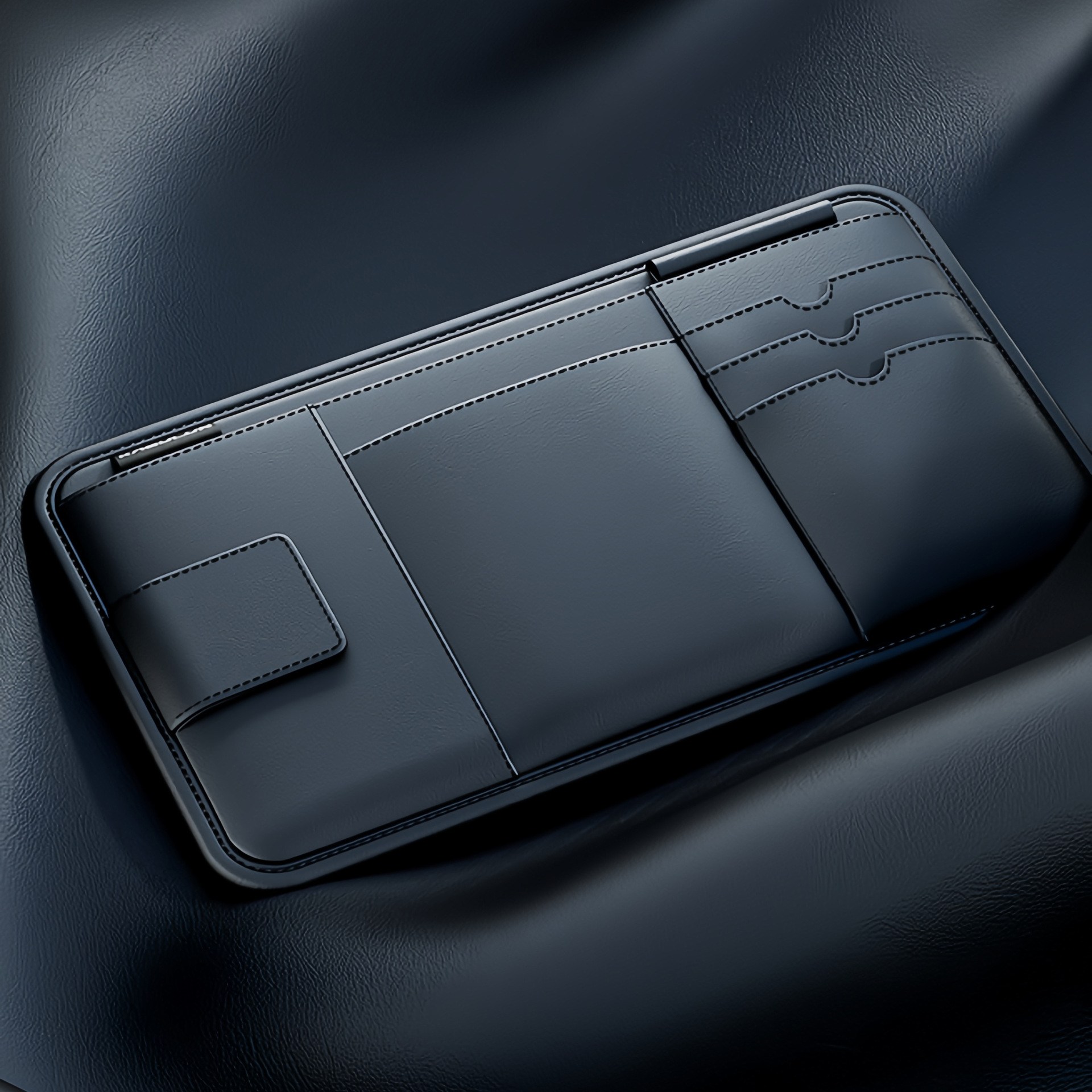 브리본 멀티수납 선바이저 카드포켓, 블랙, 1개 18,000원